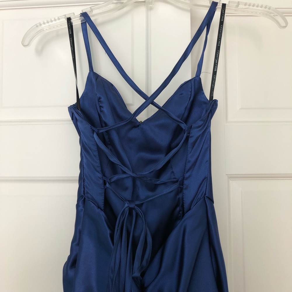 Blue Formal/Prom High Low Dress, Blue, 1 - Picture 4 of 8